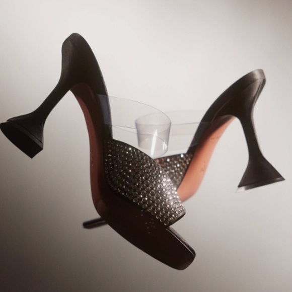 ♠️SOLD♠️ Authentic AMINA MUADDI PALOMA CRYSTAL SLIPPER SANDAL - Picture 3 of 13